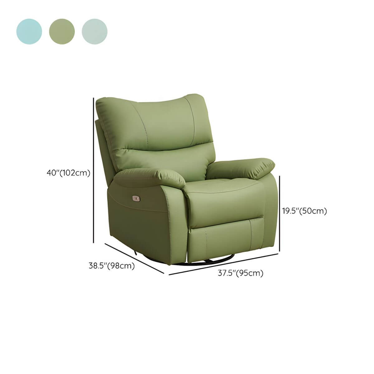 orange faux leather recliner