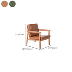 Button-tufted Armchair with Fixed Armrests