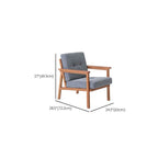 Elegant Solid Arm Chair with Removable Cushions