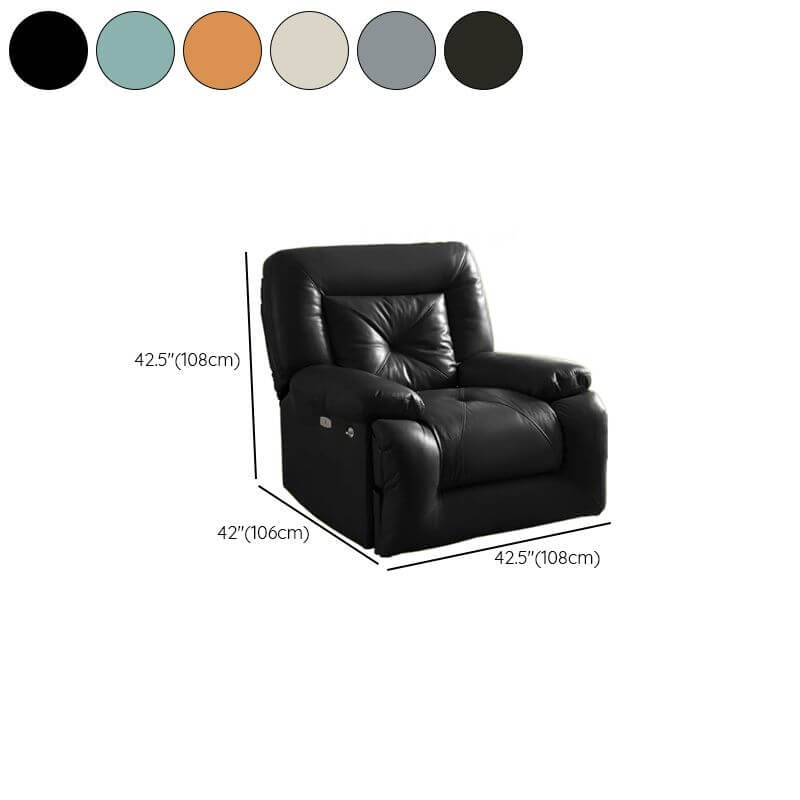 Black Alloy Chair Recliner with USB Port