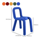 Close-up of modern red accent stool upholstery