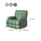 Olive Green Accent Recliner with Padded Seat