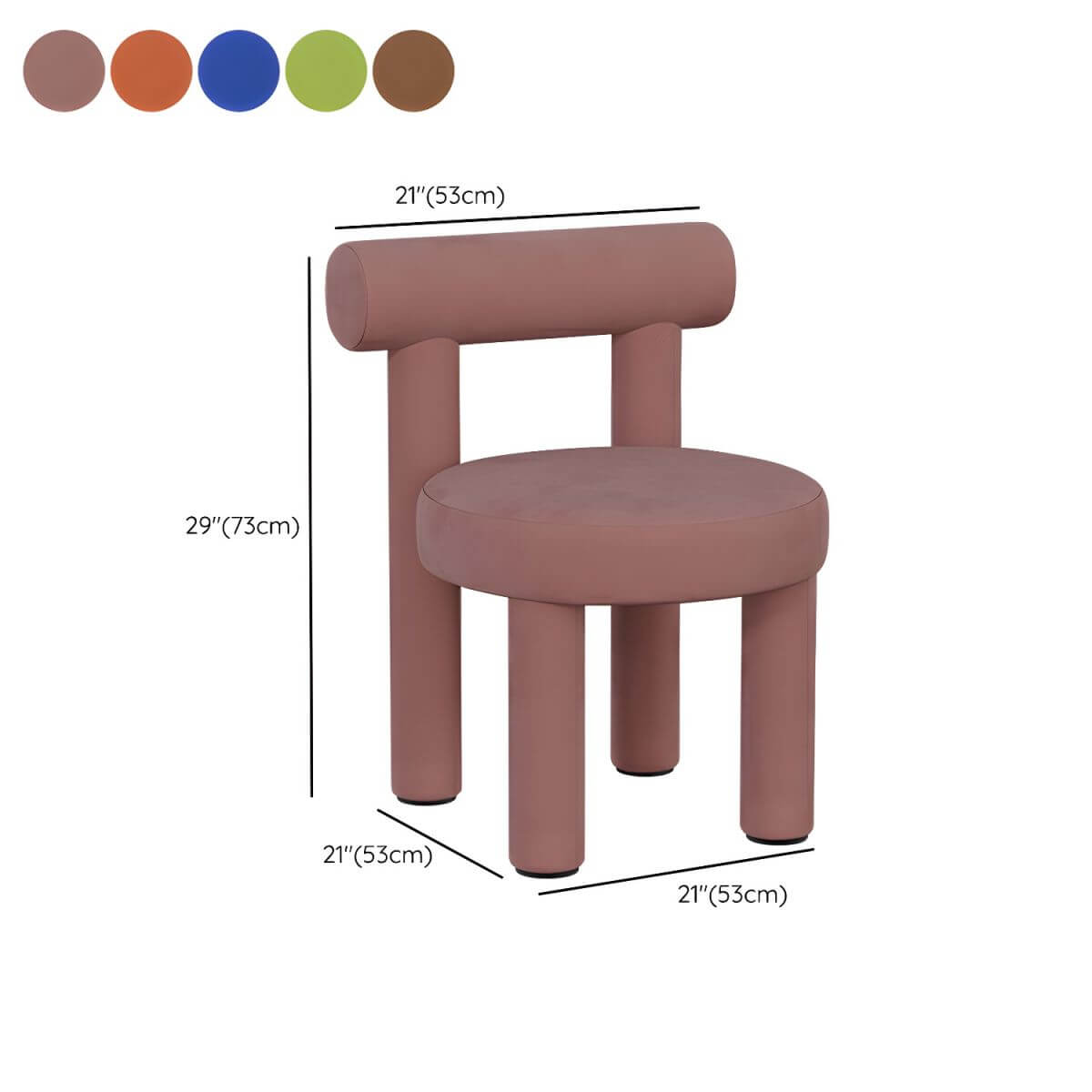 Elegant upholstered stool for modern interiors