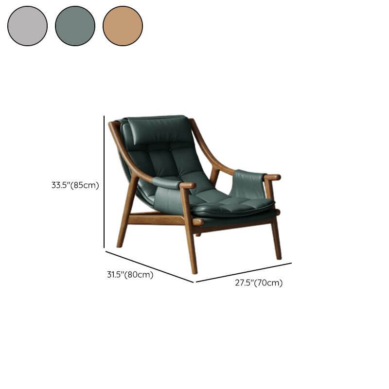 Solid wood frame arm chair in living room