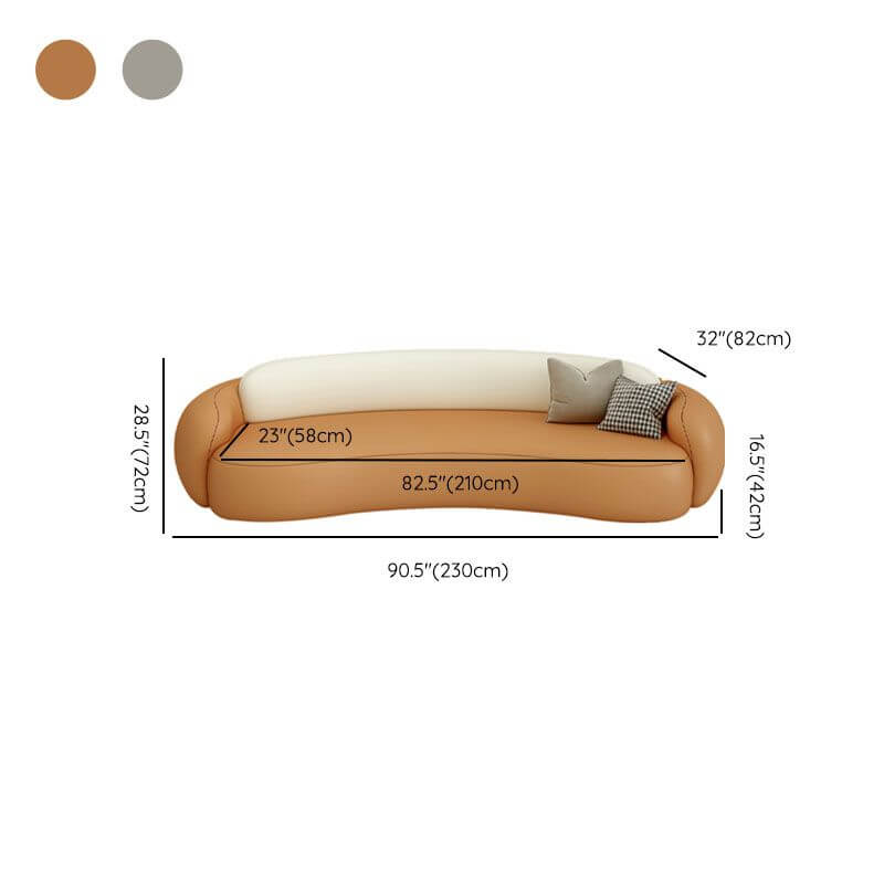 Stylish Sofa with Recessed Arms