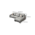 Stain Resistant L-Shape Sofa Chaise in Grey