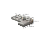 Elegant grey sofa with chaise