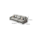 Stylish grey upholstery on sofa