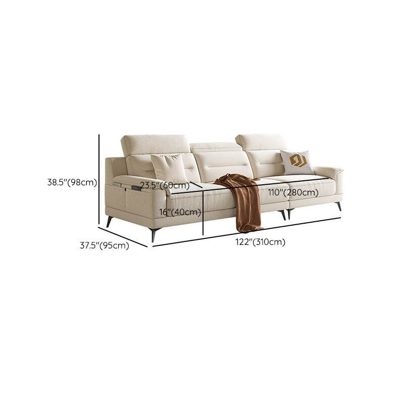 Sophisticated sofa with pillow top arms