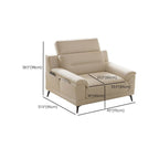 Chic off-white sofa enhancing living space aesthetics