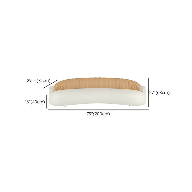 stain resistant curved sofa design