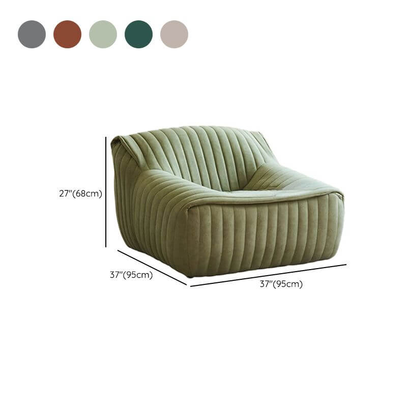 Plush suede upholstery bean bag chair