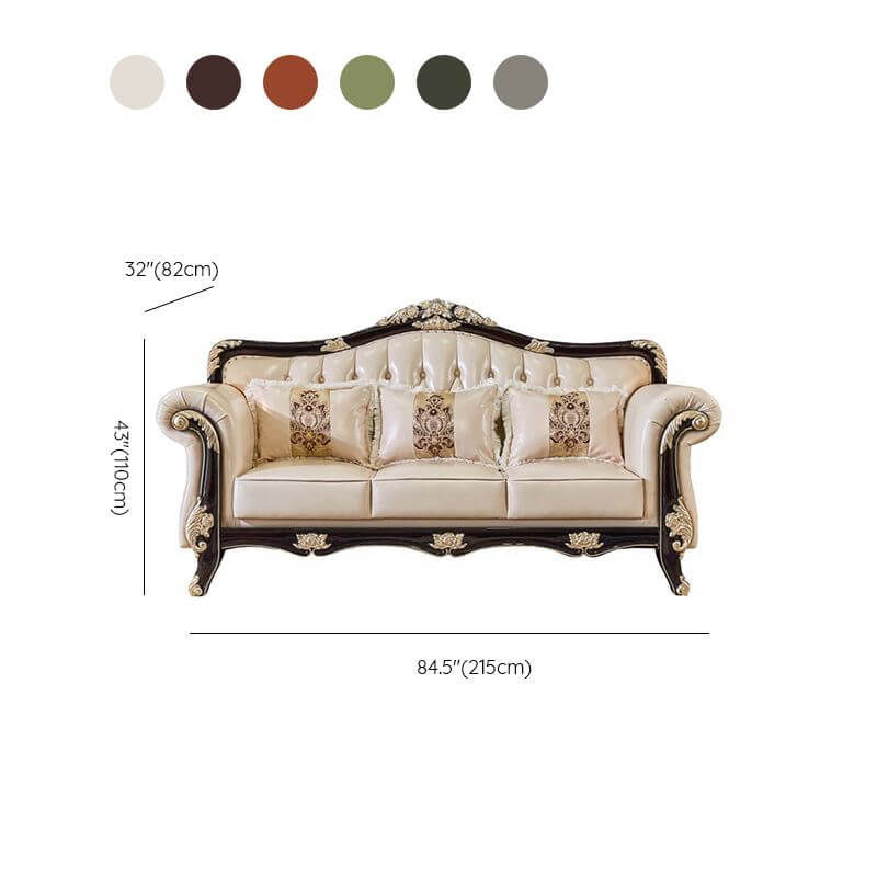 Sofa with decorative pillows