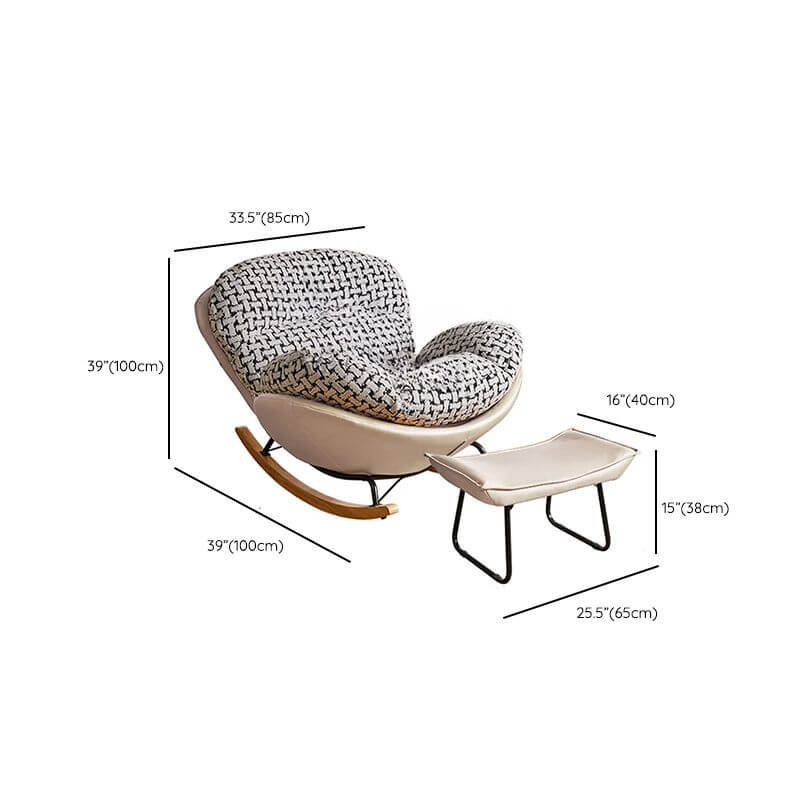 Modern black and white upholstered chair