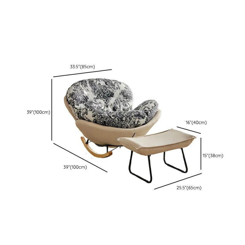 Rocking chair with ottoman in stylish room