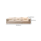 Straight L-Shape Sofa Couch in Ink and White