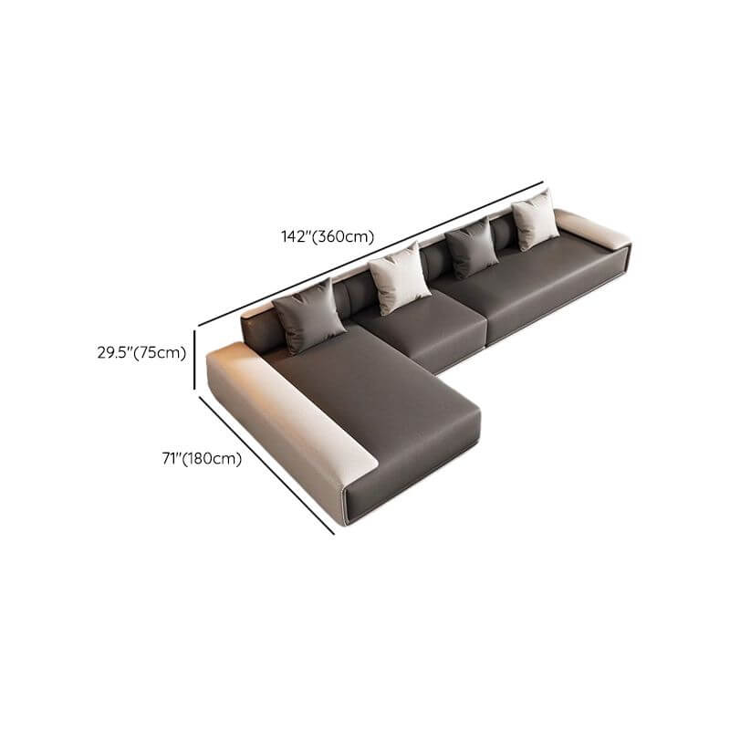 Straight L-Shape Memory Foam Sofa