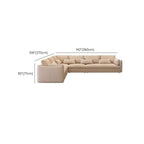 Khaki sectional sofa in cozy living room