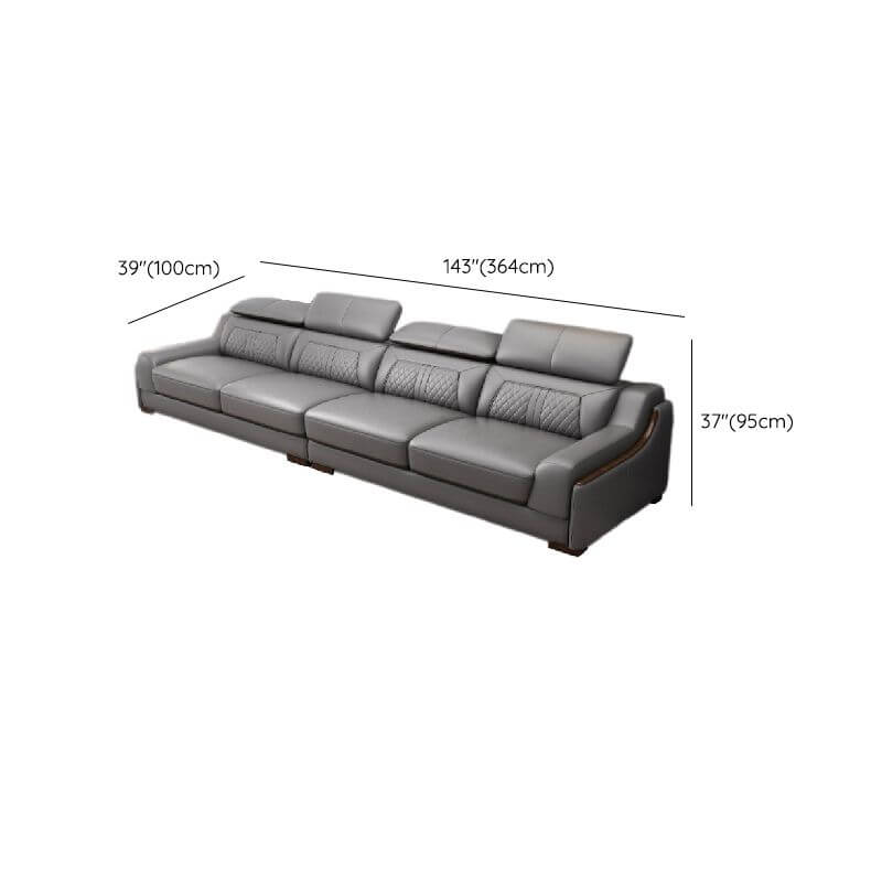 Modern sectional sofa with concealed support