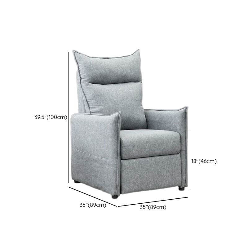 Close-up of adjustable footrest on recliner