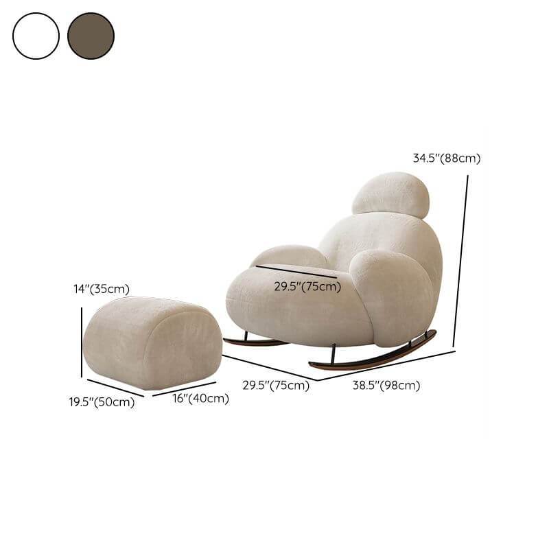 Elegant white rocking chair design