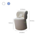 Rustic wood frame of a modern vanity stool