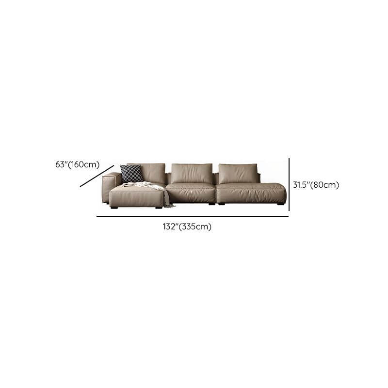 L-Shape Sofa Chaise in Grey