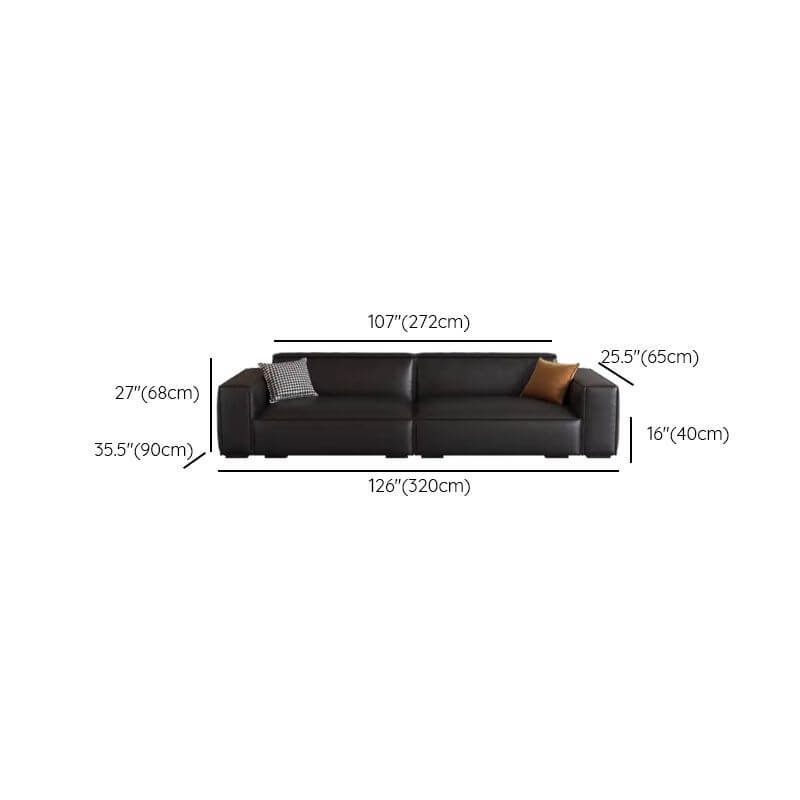 Tear Resistant Midnight Black Standard Sofa setup