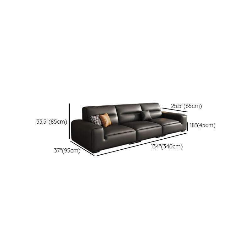 Contemporary Sofa in Midnight Black