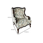 Traditional Floral Pattern Arm Chair Side View