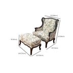 Traditional Floral Pattern Arm Chair with Nailhead Trim