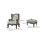 Traditional Floral Pattern Arm Chair in a Living Room Setting