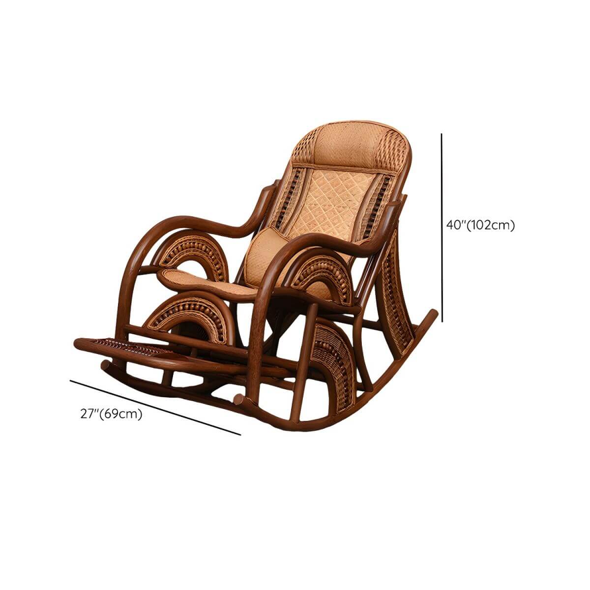 Stylish relaxation in rattan rocking chair