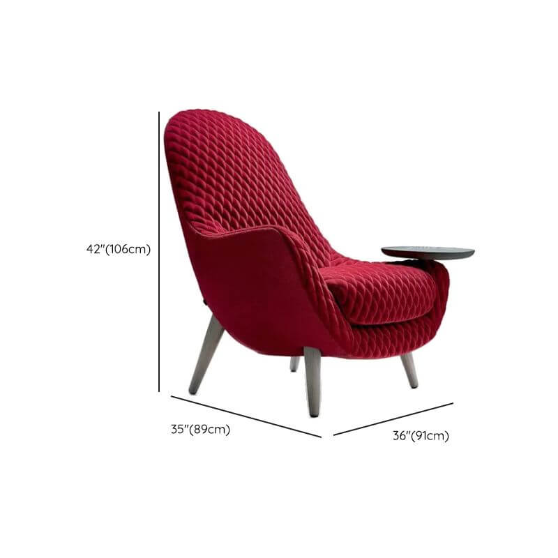 Trendy Carmine Lounge Chair from a side view