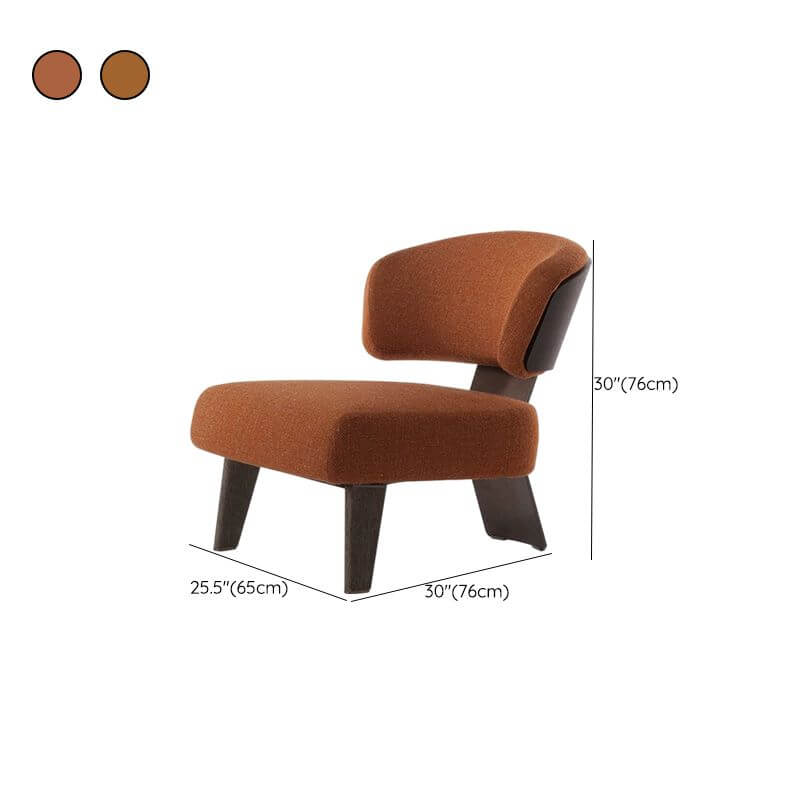 Stylish side chair with fixed back