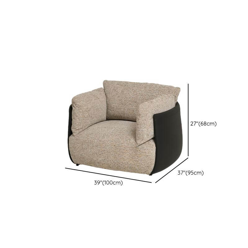 trendy dove grey accent chair without ottoman