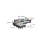 Trendy Dove Grey L-Shape Sofa Chaise