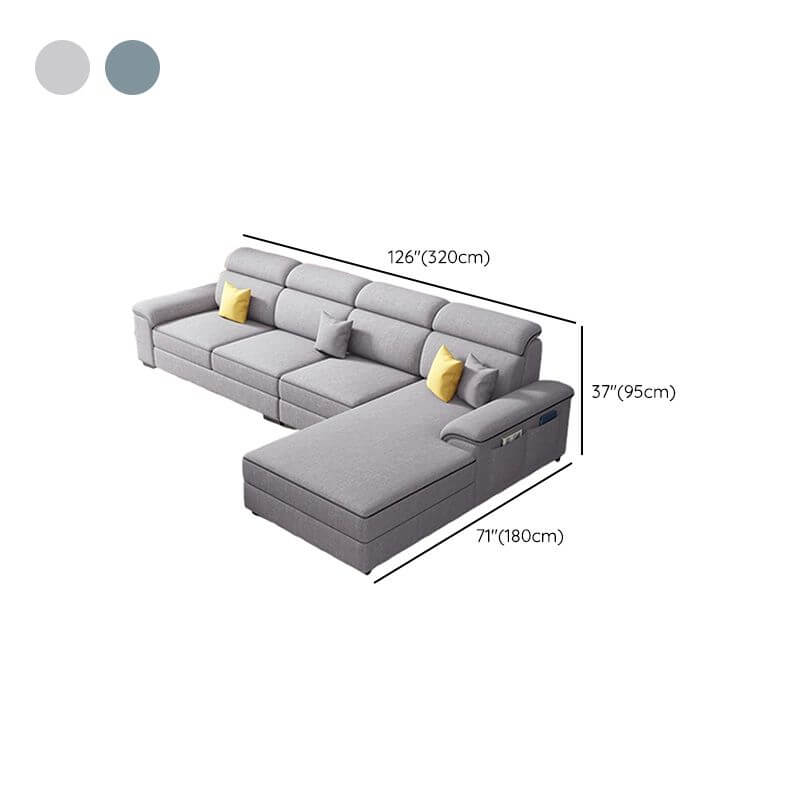 Right hand facing L-shape sofa