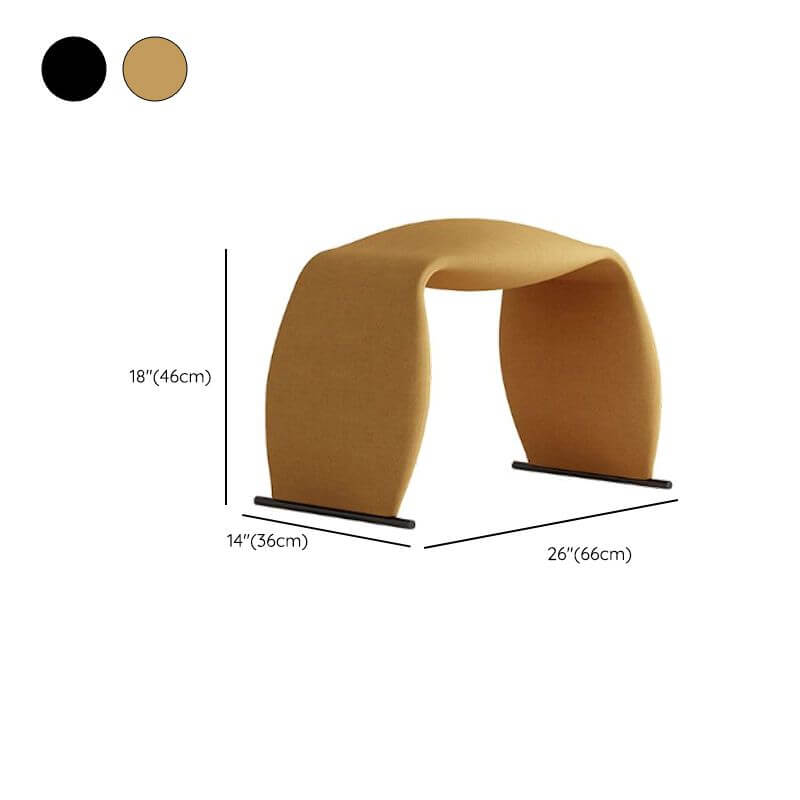 Stylish Yellow Solid Color Stool