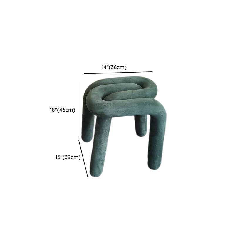 Trendy Solid Color Accent Stool in Carmine