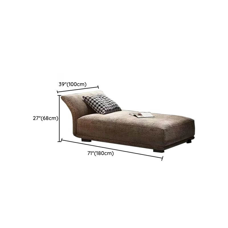 Elegant full grain cow leather chaise lounge