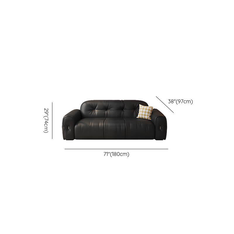 Three-seater ink sofa enhancing room aesthetics