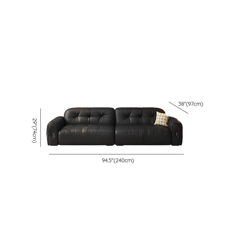 Comfortable 3-seater ink sofa