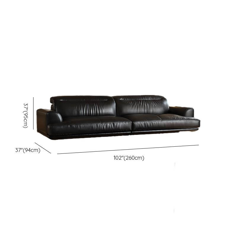 Trendy Solid Color Ink Standard Sofa with ambient lighting