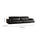 Trendy Solid Color Ink Standard Sofa filled with family