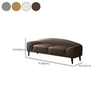 Coffee accent bench in bright decor