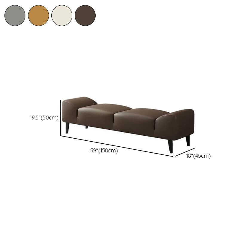 Contemporary off-white accent bench