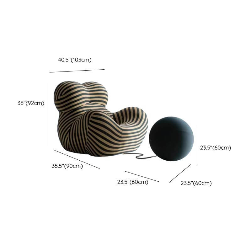 Close-up of armrest on trendy arm chair