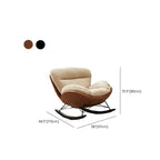 Trendy rocking chair against a vibrant wall