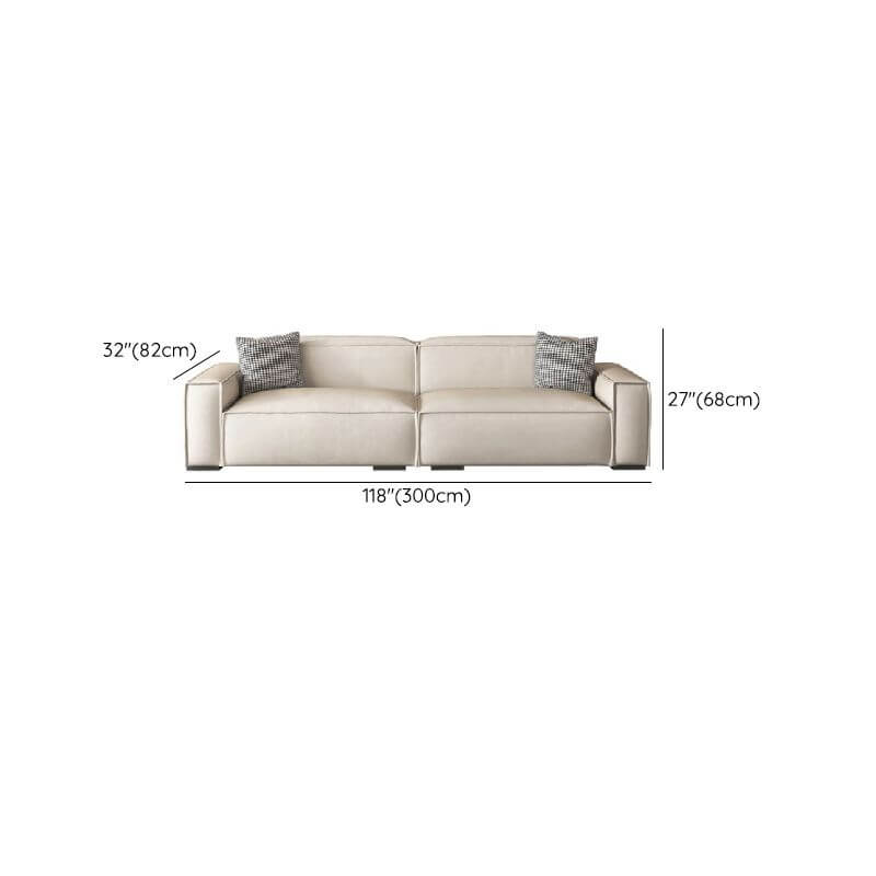 Trendy Water Resistant Floor Sofa in Cream